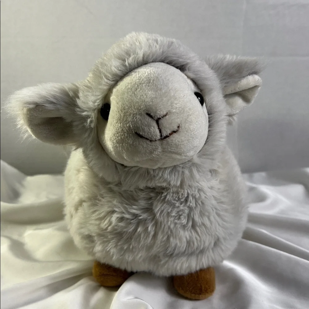 DOLLIBU Fluffy Gray Sheep‎ Plush Stuffed Animal Farm Decor Soft Adorable